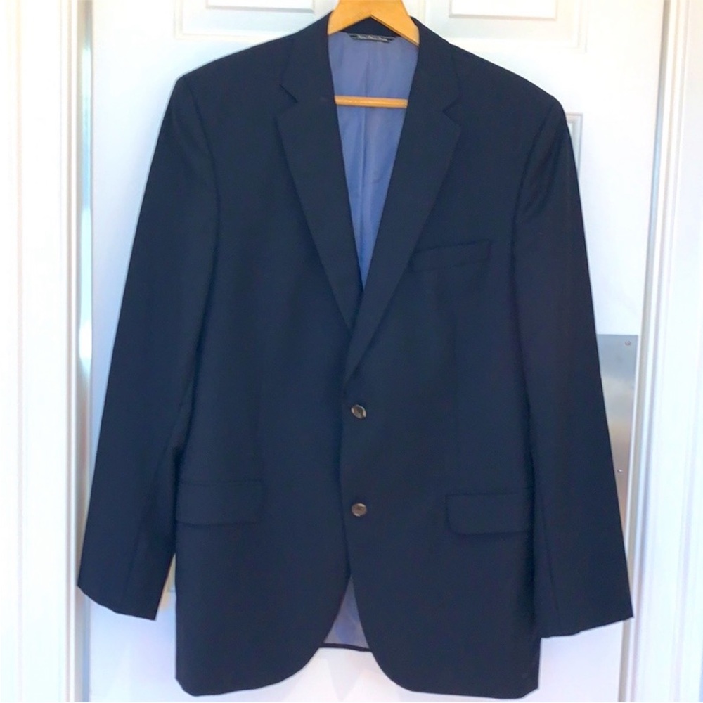 Saks Fifth Avenue Blazer Wool Navy Blue
Napoliwood Nautical Sports Coat Mens 44L